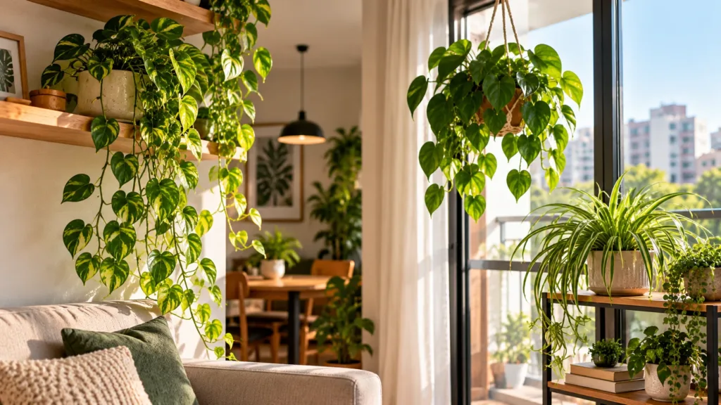 Plantas pendentes para apartamento